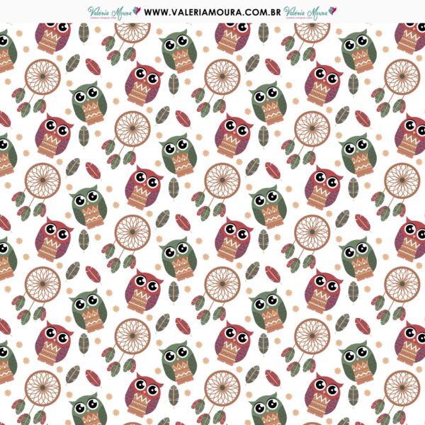 Pacote De Folhas Para Scrapbook – Corujas - Imagem 5