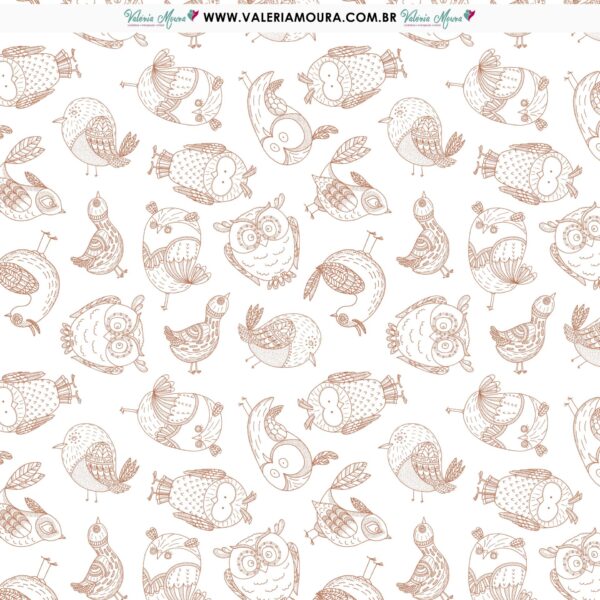 Pacote De Folhas Para Scrapbook – Corujas - Imagem 6