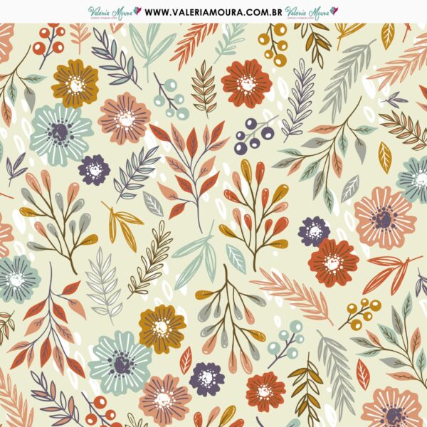 Pacote De Folhas Para Scrapbook – Floral