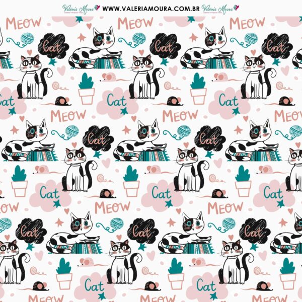 Pacote De Folhas Para Scrapbook – Gato