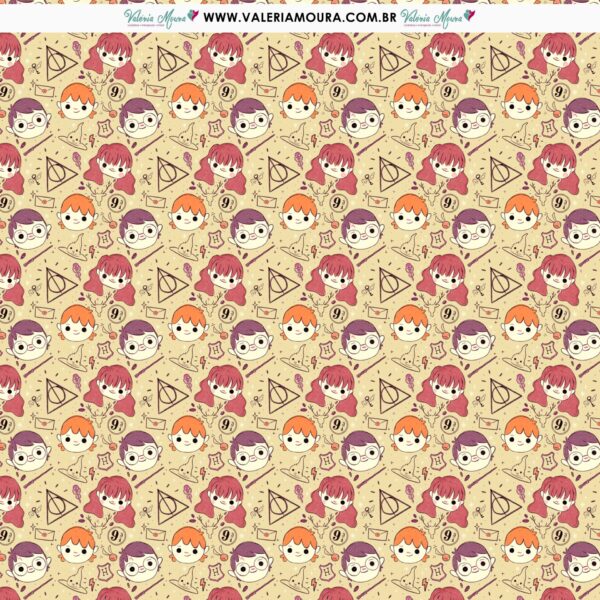 Pacote De Folhas Para Scrapbook – Harry Potter
